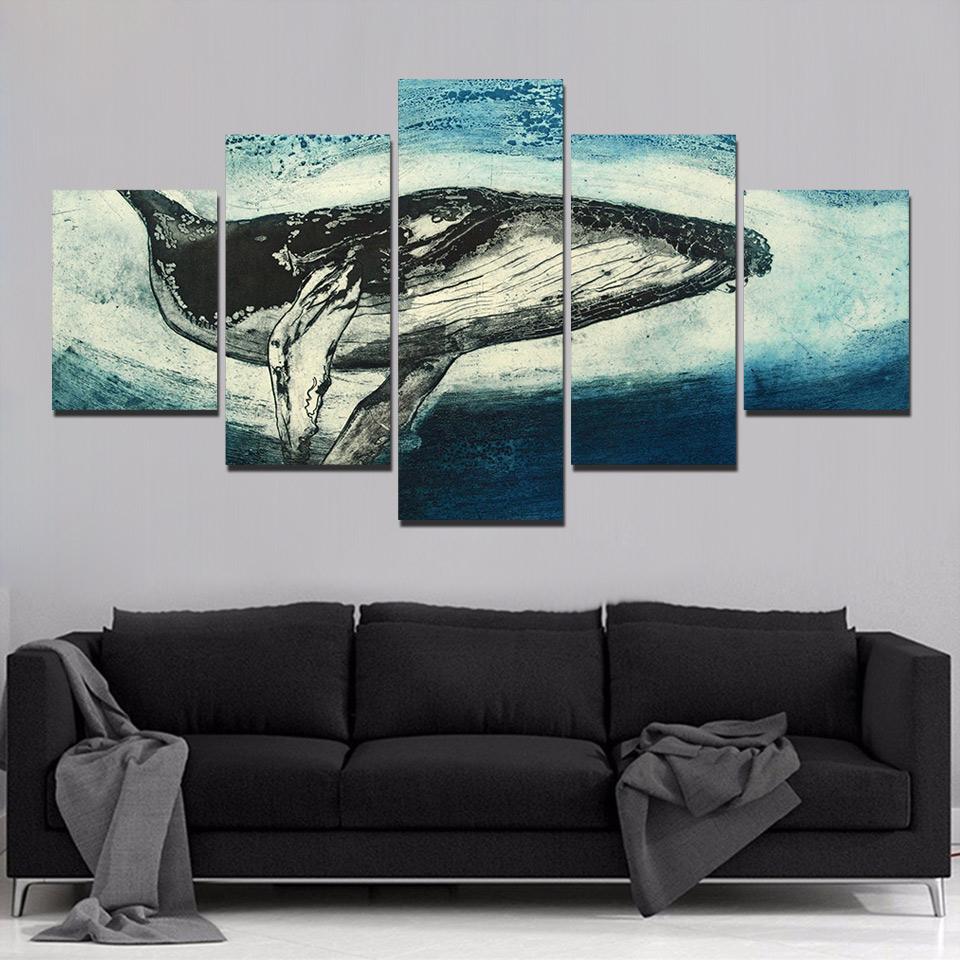Whale 22 – Animal Canvas Wall Art