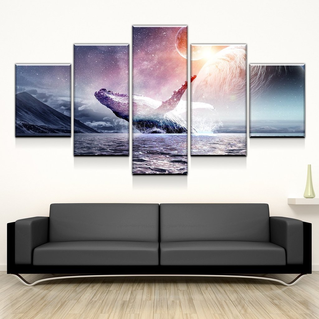 Whale Silent Splash – Animal Canvas Wall Art