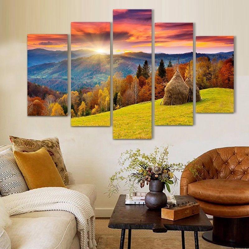 Wheat Field Landscape – Nature Canvas Wall Art