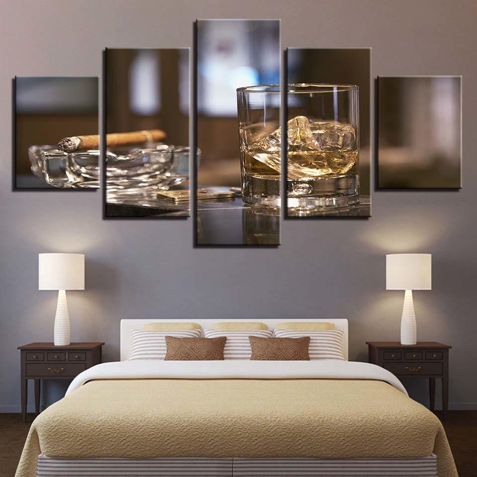 Whiskey Cigar 1 – Abstract Canvas Wall Art