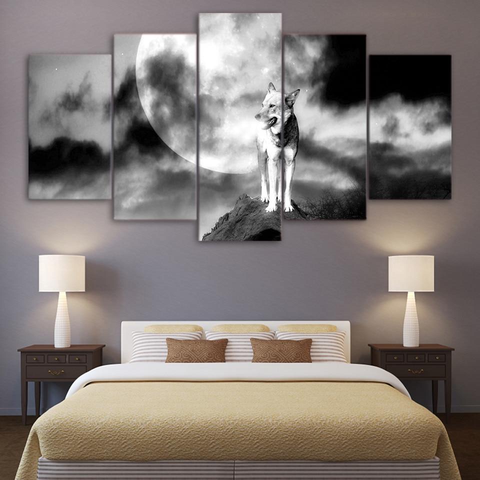 White Black Wolf 5 – Animal Canvas Wall Art