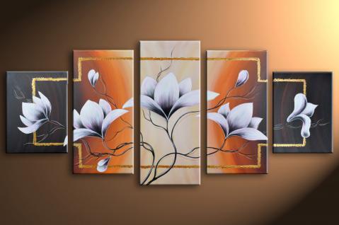 White Flower Blossom Oil 01 – Nature Canvas Wall Art