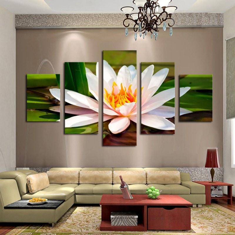 White Flowers Cuadros – Nature Canvas Wall Art