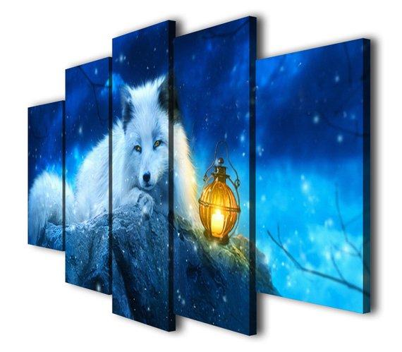 White Fox Fantasy – Animal Canvas Wall Art
