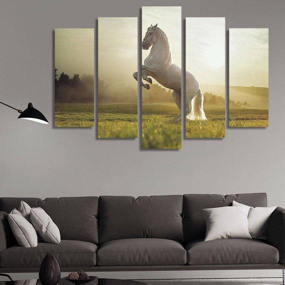 White Horse 06 – Animal Canvas Wall Art