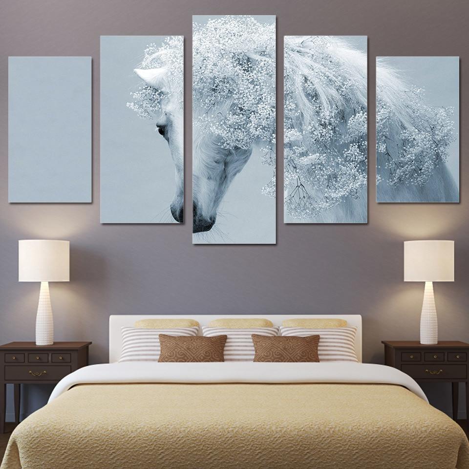 White Horse 1 – Abstract Animal Canvas Wall Art