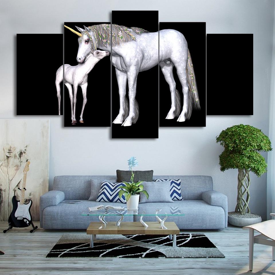 White Horse 2 – Abstract Animal Canvas Wall Art