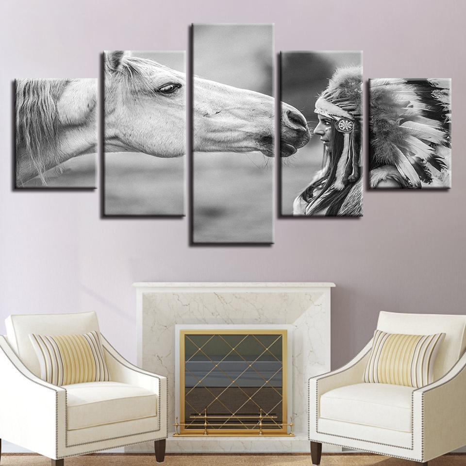 White Horse – Animal Canvas Wall Art