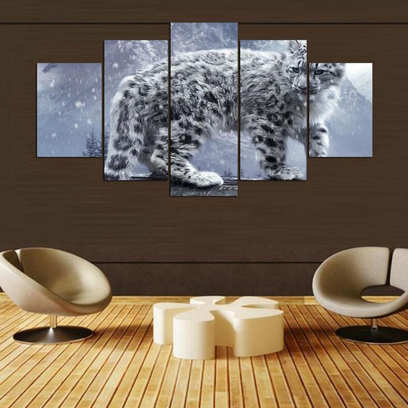 White Leopard – Animal Canvas Wall Art