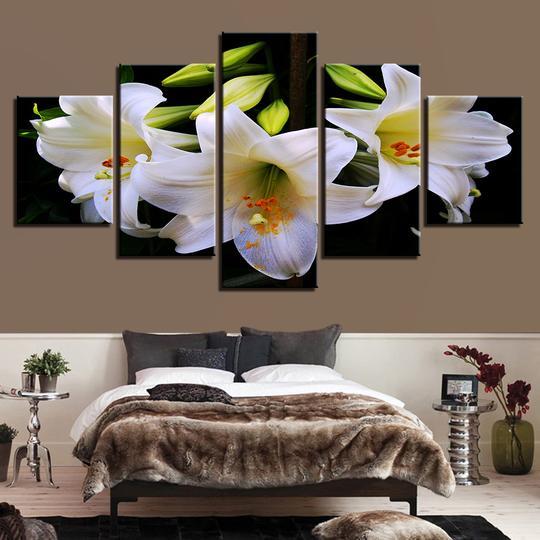 White Lillies – Nature Canvas Wall Art