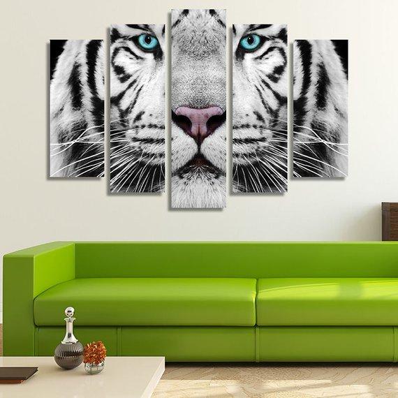 White Tiger 02 – Animal Canvas Wall Art