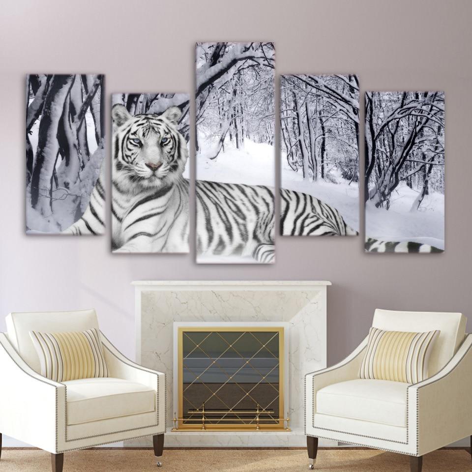 White Tiger 03 – Animal Canvas Wall Art