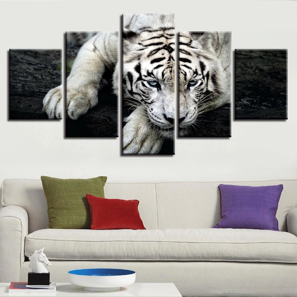 White Tiger 06 – Animal Canvas Wall Art