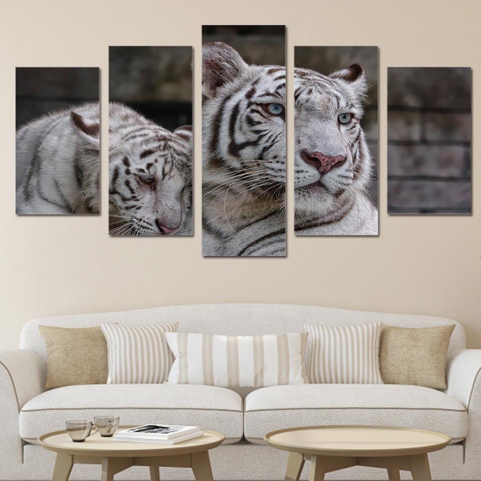 White Tiger 1 – Animal Canvas Wall Art