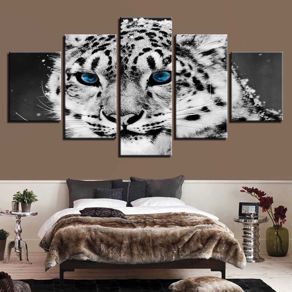 White Tiger Modern – Animal Canvas Wall Art