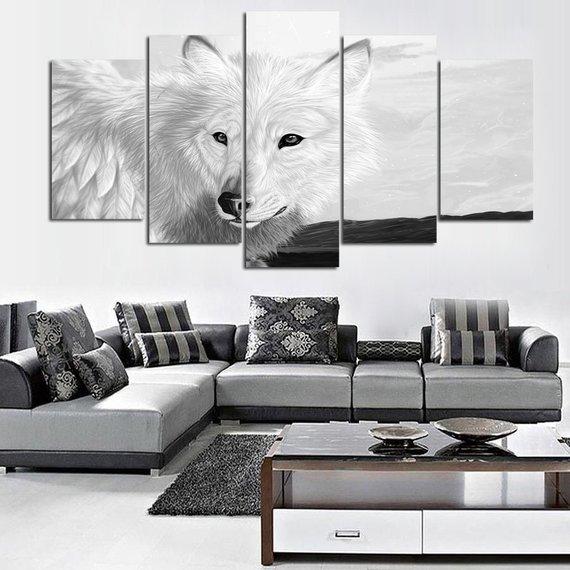 White Wolf 5 – Animal Canvas Wall Art