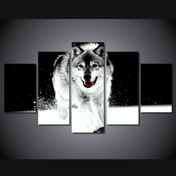 White Wolf Wolves – Animal Canvas Wall Art