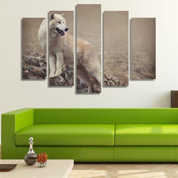 White Woolf 24 – Animal Canvas Wall Art