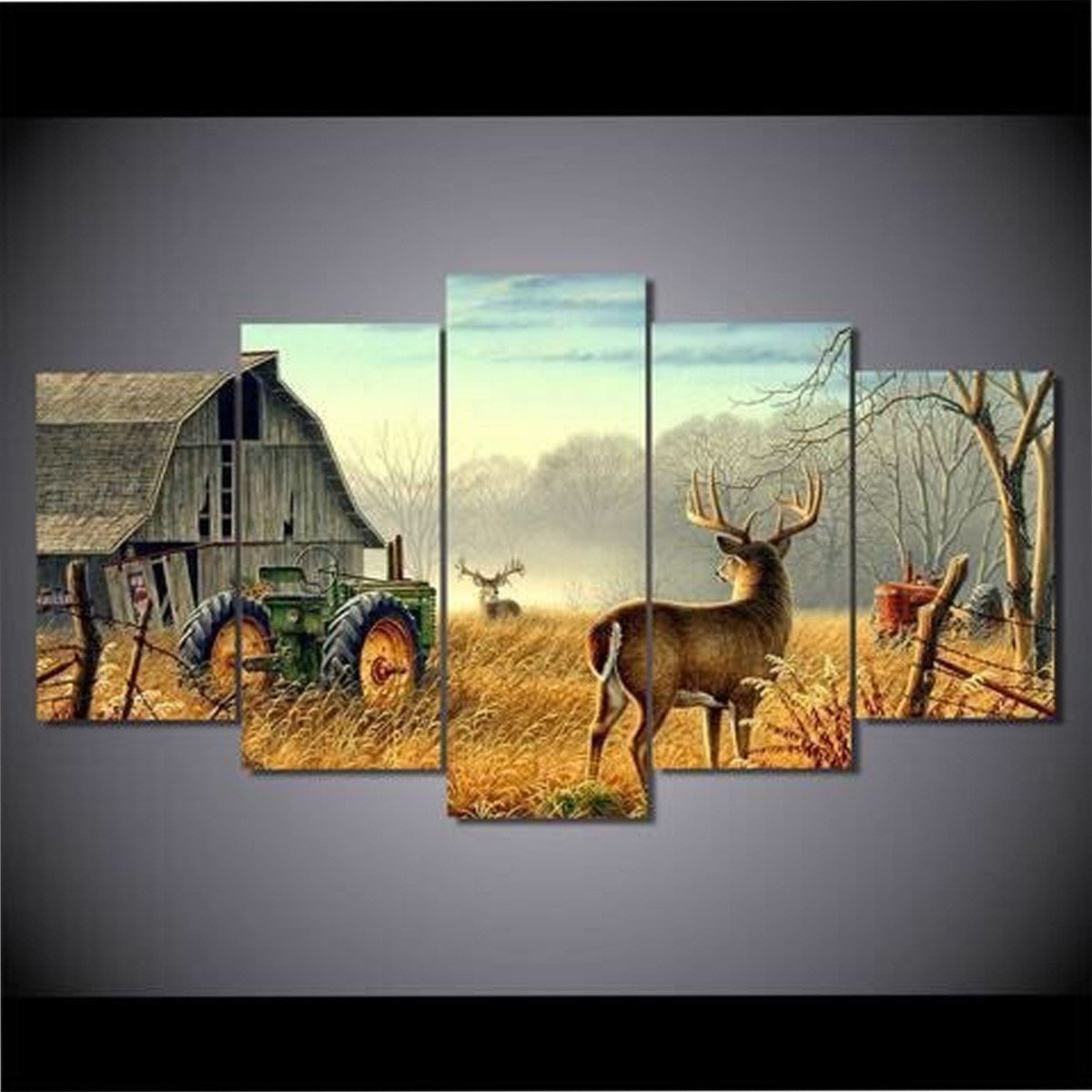 Whitetail Buck And Monster Buck Whitetail Deer – Animal Canvas Wall Art