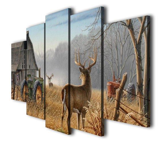 Whitetail Deer Landscape – Animal Canvas Wall Art