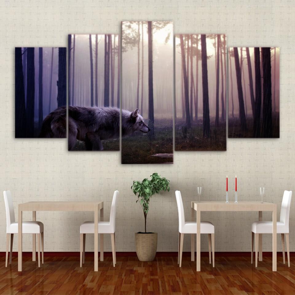 Wild Wolf Misty – Animal Canvas Wall Art