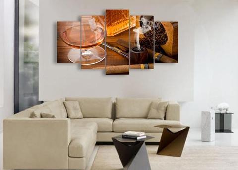 Wine And Cigar 1 – Wine Canvas Wall Art