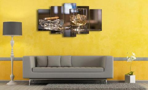Wine And Cigar – Wine Canvas Wall Art