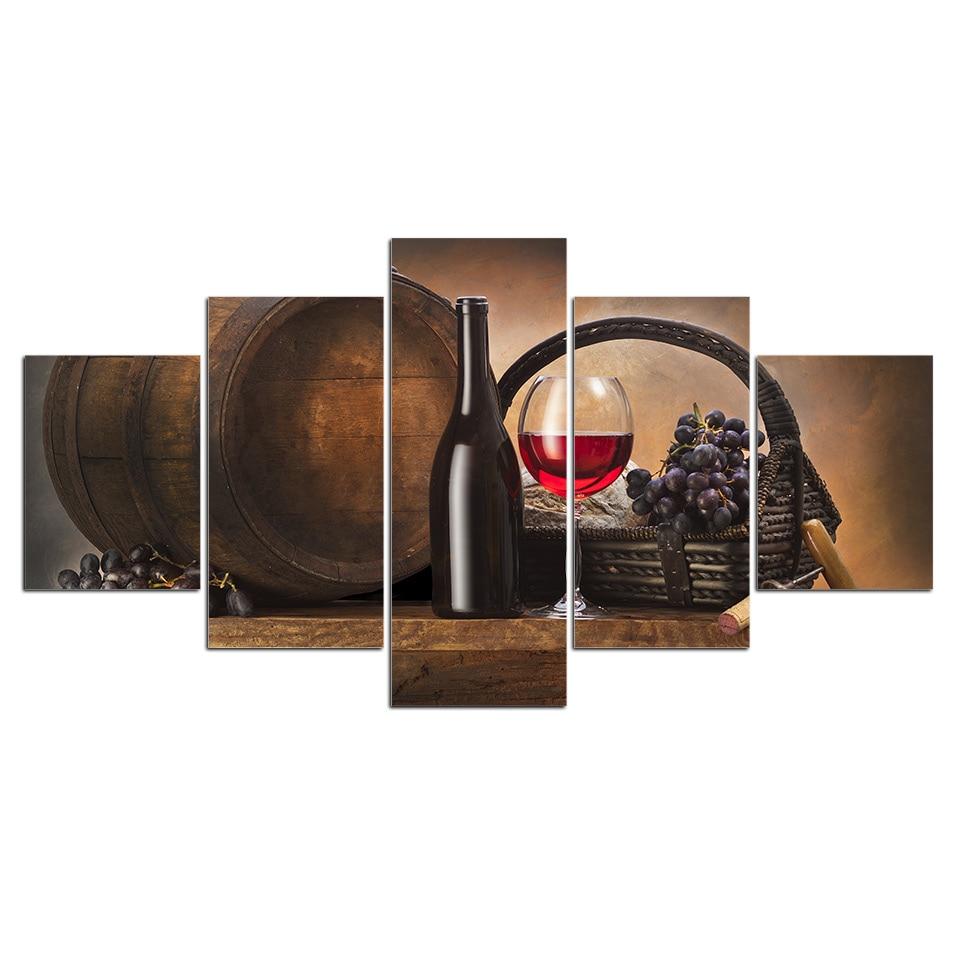 Wine Vineyard Liquor Wine Canvas Wall Art