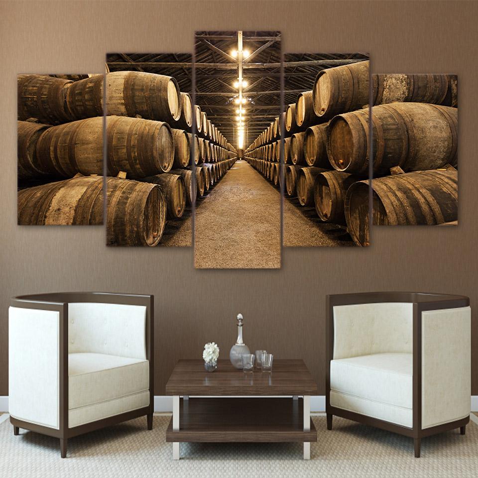 Winery Warehouse – Wine Canvas Wall Art