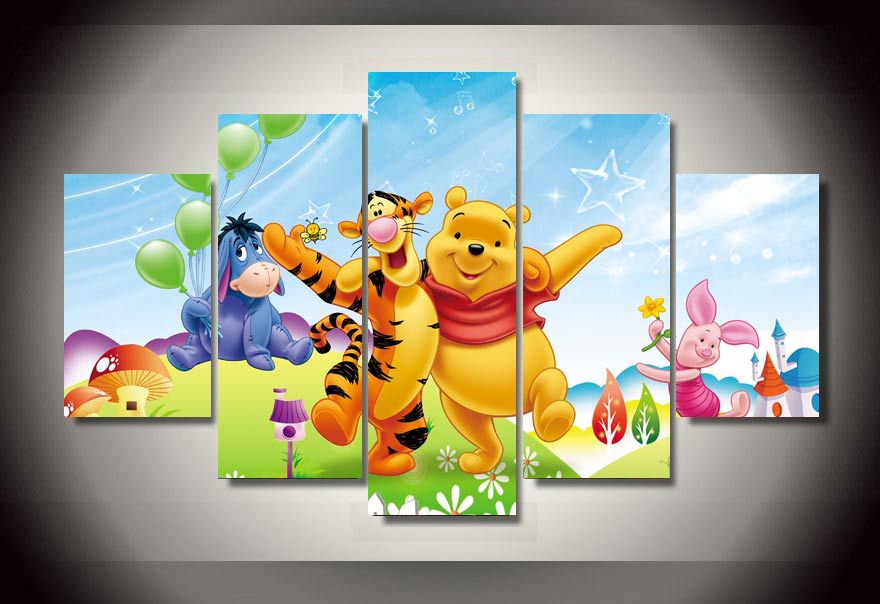 Winnie The Pooh Friends Cartoon – Canvas Wall Art