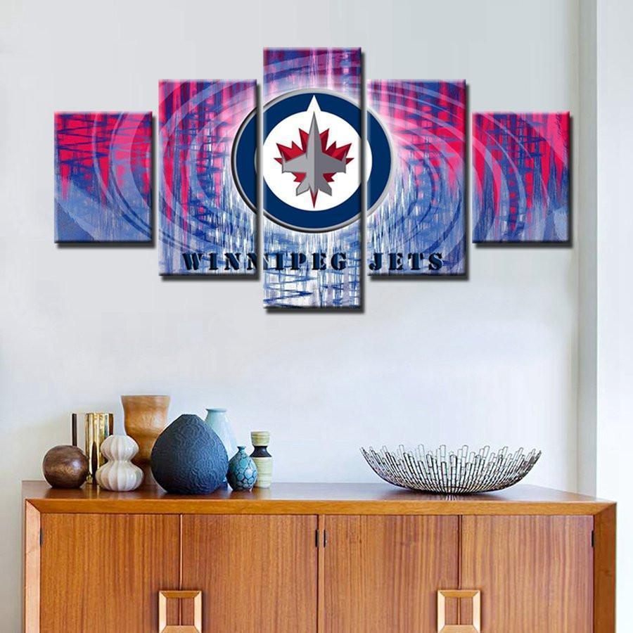 Winnipeg Jets Logo Ice Hockey – Canvas Wall Art