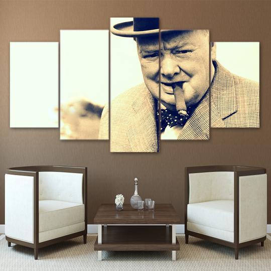 Winston Churchill – Famous Person Canvas Wall Art