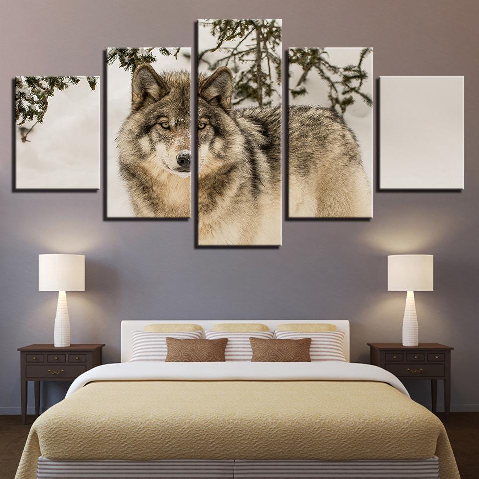 Winter Snow Wolf – Animal Canvas Wall Art