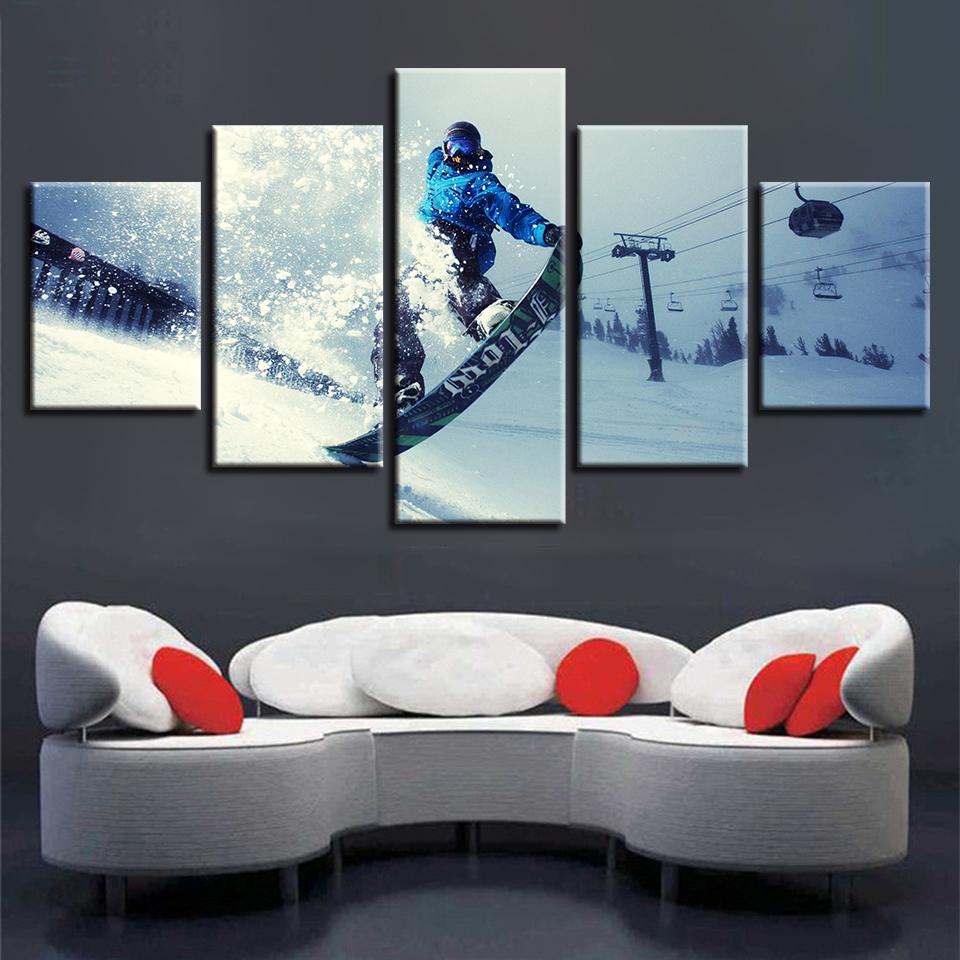 Winter Sports Skiing – Sport Canvas Wall Art