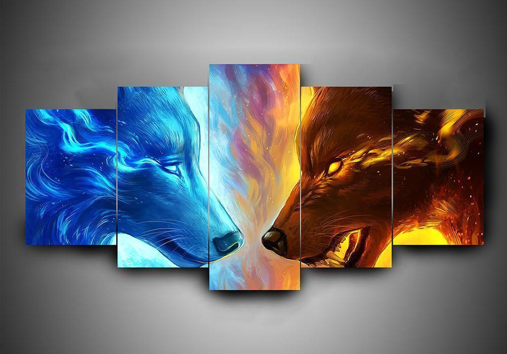Wolf 1 – Abstract Animal Canvas Wall Art