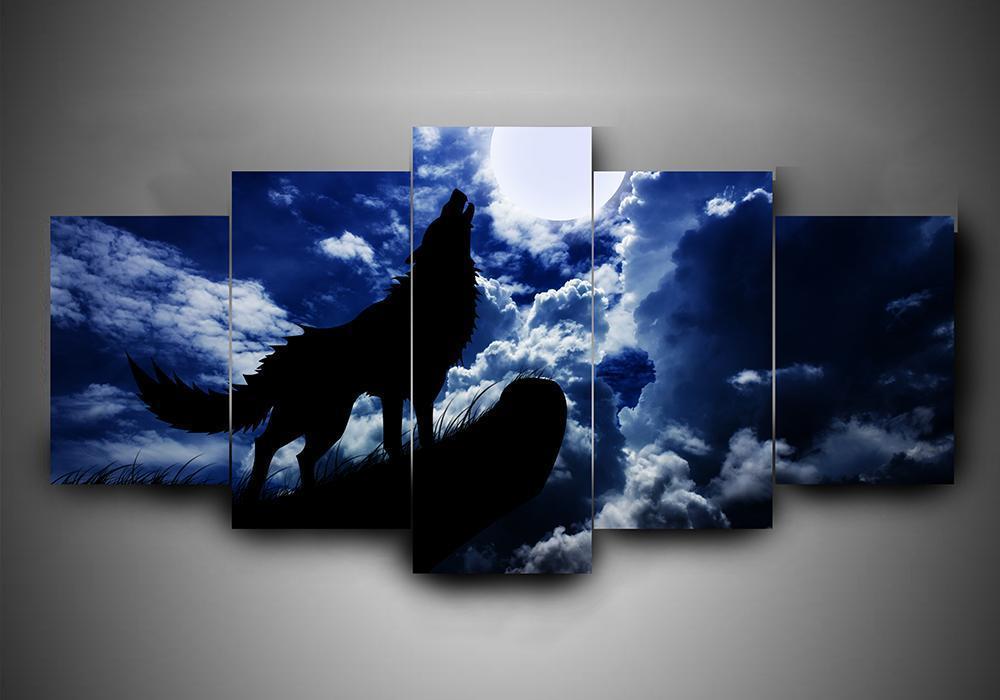 Wolf 8 – Abstract Animal Canvas Wall Art