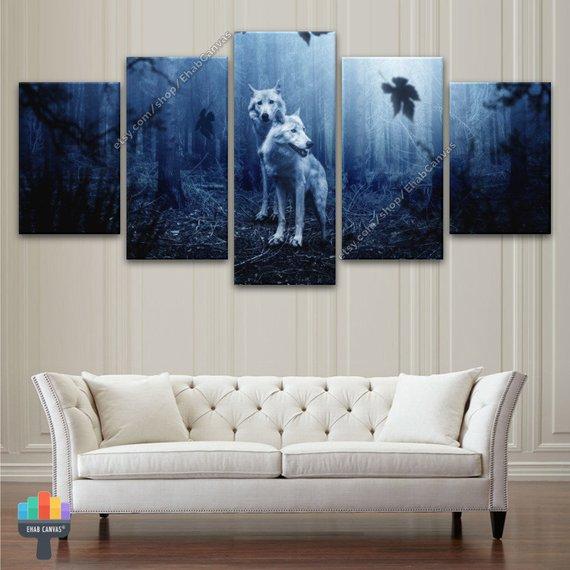 Wolf Animal Dark Fantasy – Animal Canvas Wall Art
