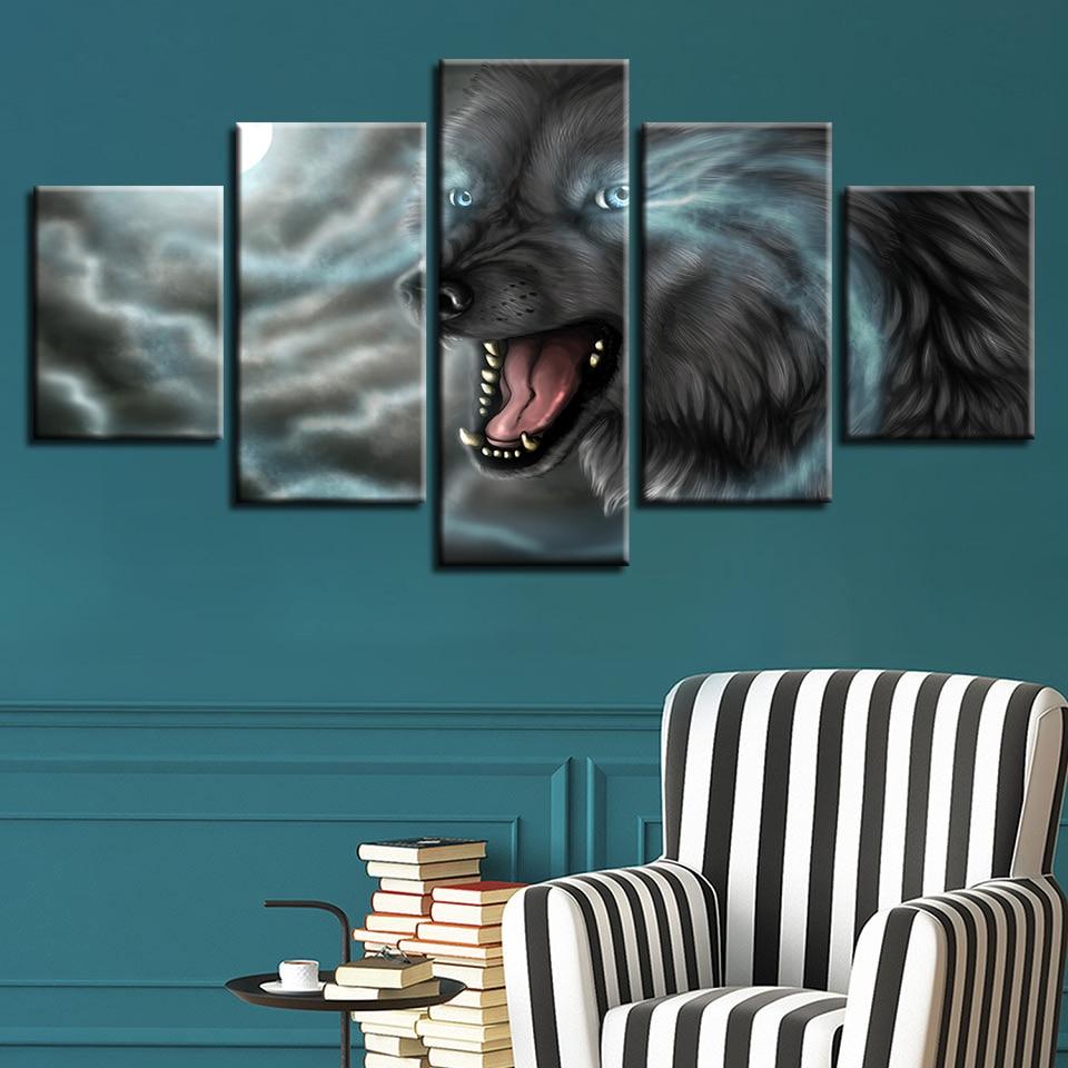 Wolf Blue Eyes – Animal Canvas Wall Art
