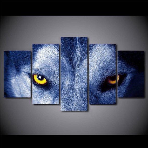 Wolf Eyes – Abstract Animal Canvas Wall Art