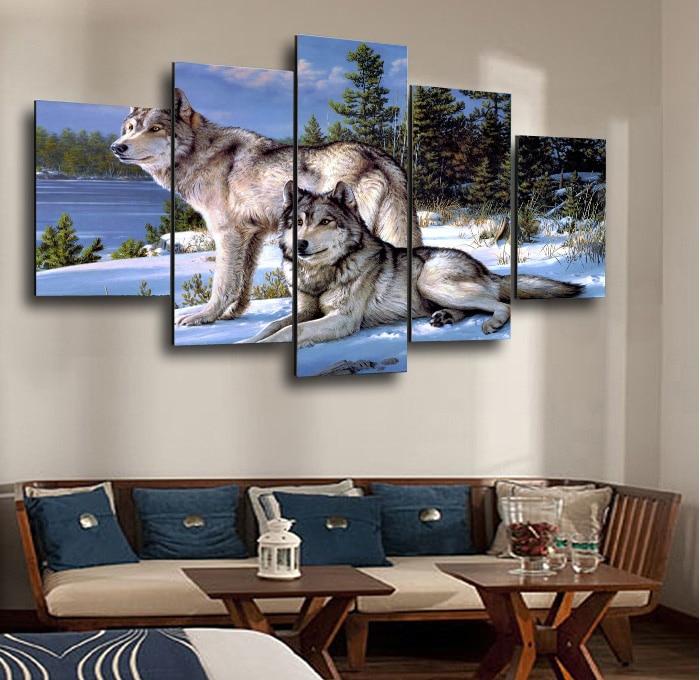 Wolf Figure – Animal Canvas Wall Art