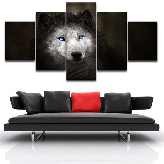 Wolf Have Blue Eyes – Animal Canvas Wall Art