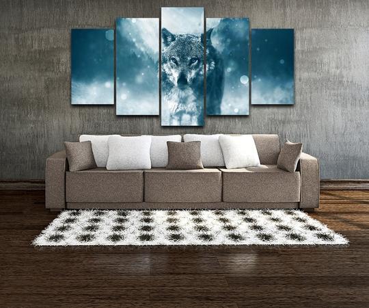 Wolf In The Snow – Animal Canvas Wall Art