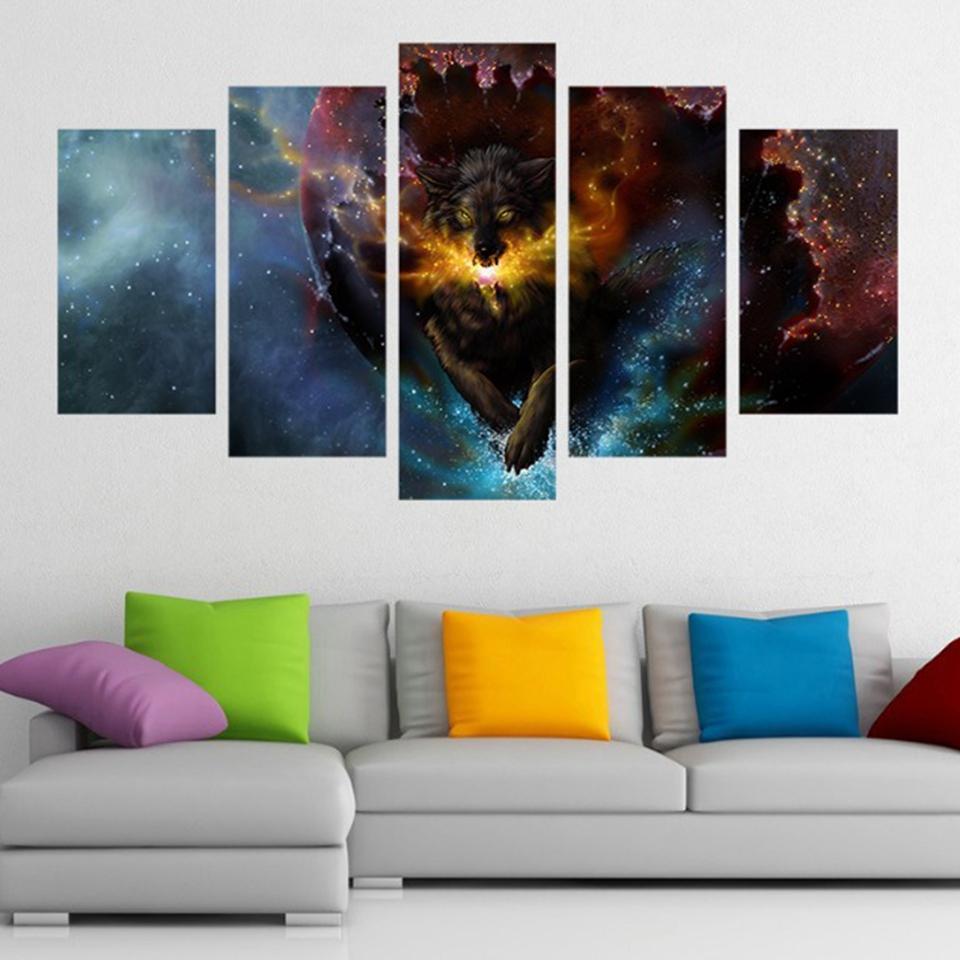 Wolf Luminous S – Abstract Animal Canvas Wall Art