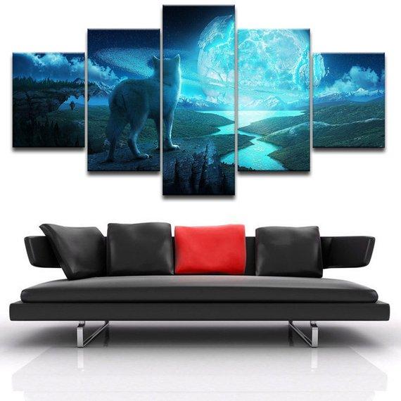 Wolf Moon – Animal Canvas Wall Art