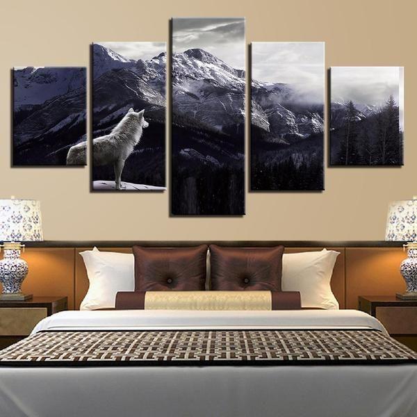 Wolf Mountain 2 – Animal Canvas Wall Art