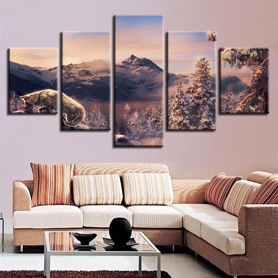 Wolf Mountain 3 – Animal Canvas Wall Art