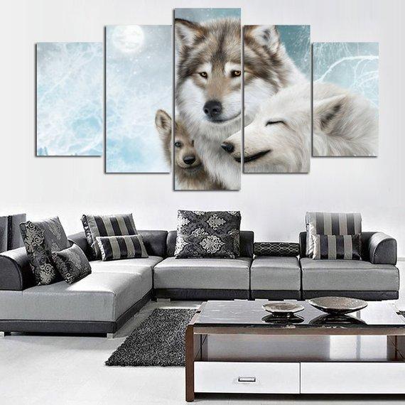 Wolf Pack Family – Animal Canvas Wall Art