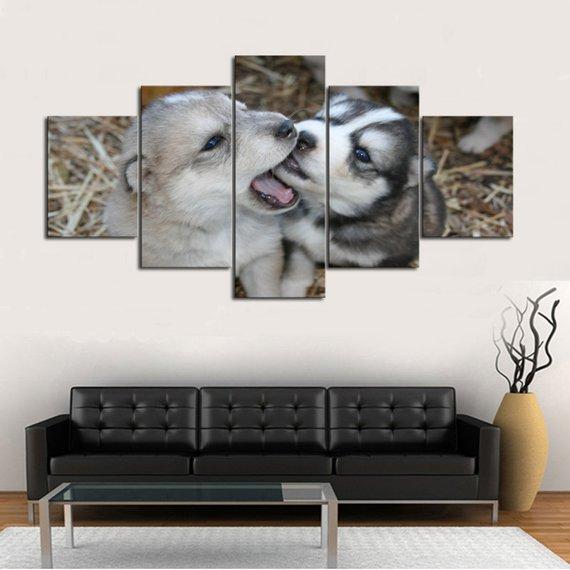 Wolf Pups – Animal Canvas Wall Art
