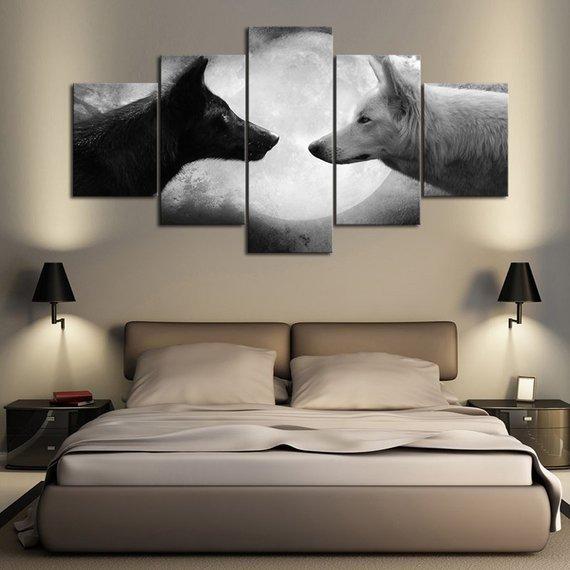 Wolf Showdown – Animal Canvas Wall Art
