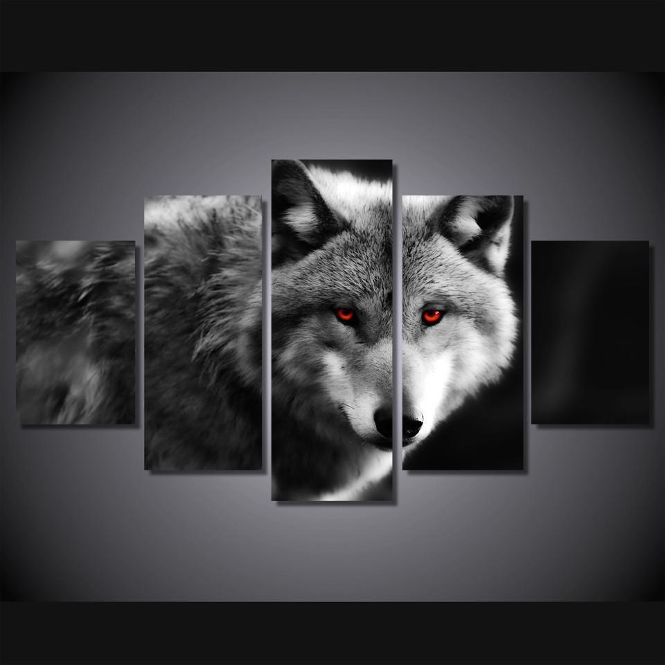 Wolf Spirit – Abtract Animal Canvas Wall Art
